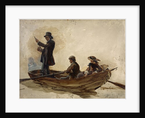Rev. Thomas Guthrie, 1803 - 1873. Preacher and philanthropist (With his children, Patrick and Anne, fishing on Lochlee) by Sir George Harvey